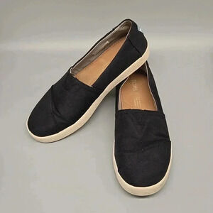 Toms Slip On Canvas Shoes Womens Size 6.5 Black  Classics